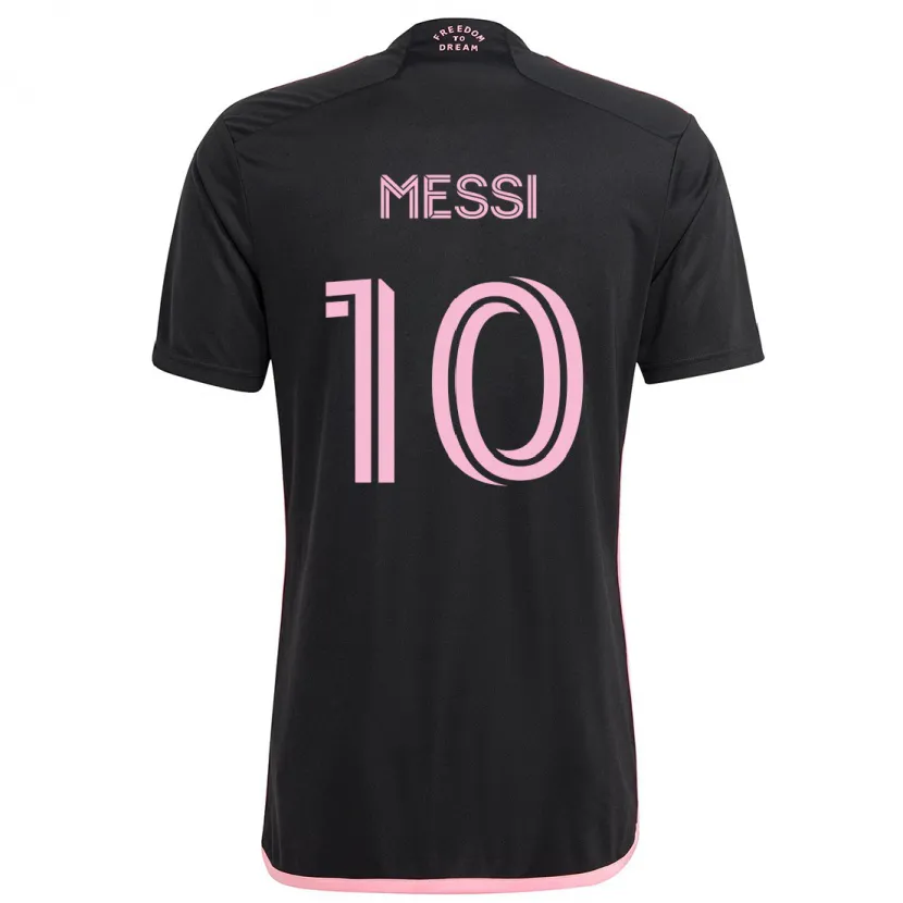 Danxen Enfant Maillot Lionel Messi #10 Noir Tenues Extérieur 2024/25 T-Shirt