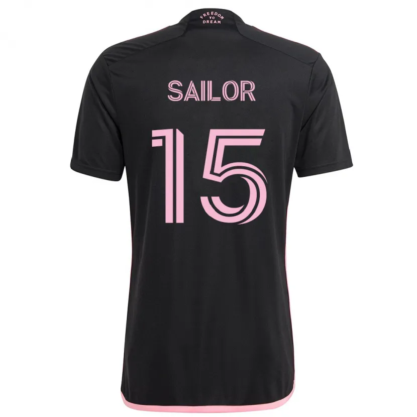 Danxen Enfant Maillot Ryan Sailor #15 Noir Tenues Extérieur 2024/25 T-Shirt