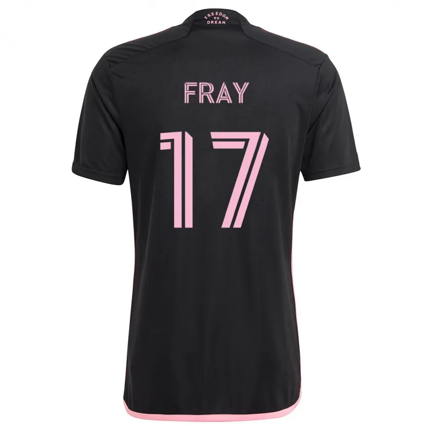 Danxen Enfant Maillot Ian Fray #17 Noir Tenues Extérieur 2024/25 T-Shirt