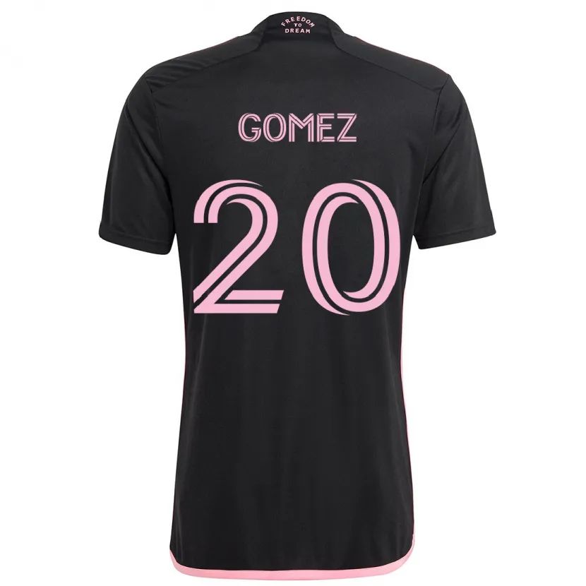 Danxen Enfant Maillot Diego Gómez #20 Noir Tenues Extérieur 2024/25 T-Shirt