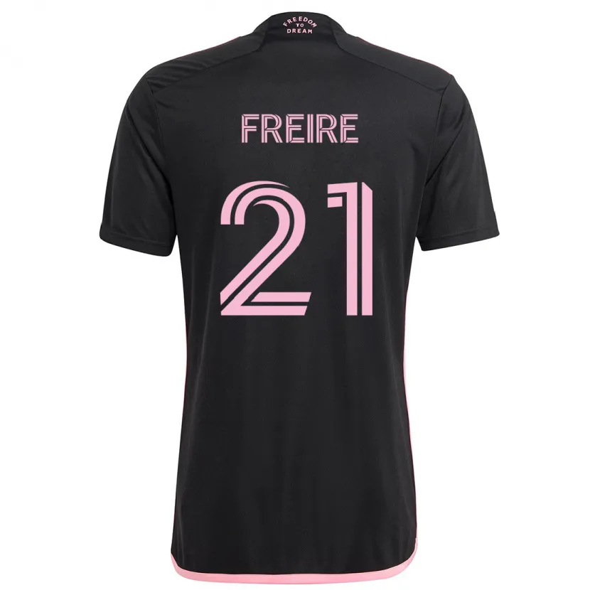 Danxen Enfant Maillot Nicolás Freire #21 Noir Tenues Extérieur 2024/25 T-Shirt