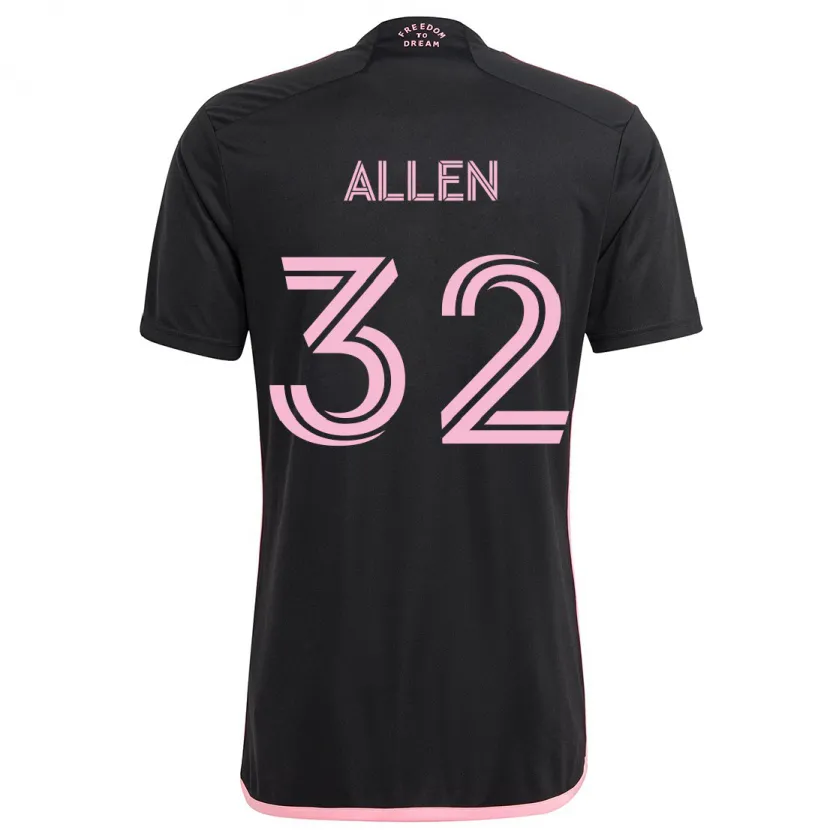 Danxen Enfant Maillot Noah Allen #32 Noir Tenues Extérieur 2024/25 T-Shirt