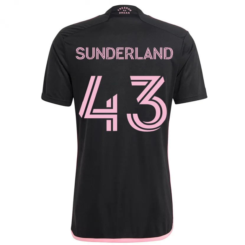 Danxen Enfant Maillot Lawson Sunderland #43 Noir Tenues Extérieur 2024/25 T-Shirt