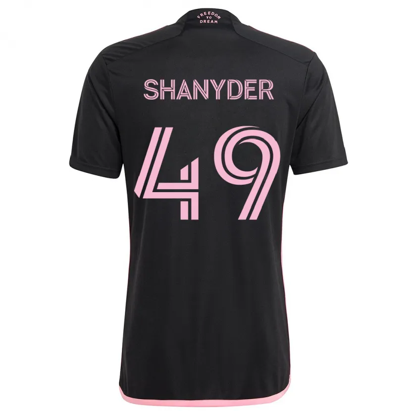 Danxen Enfant Maillot Shanyder Borgelin #49 Noir Tenues Extérieur 2024/25 T-Shirt