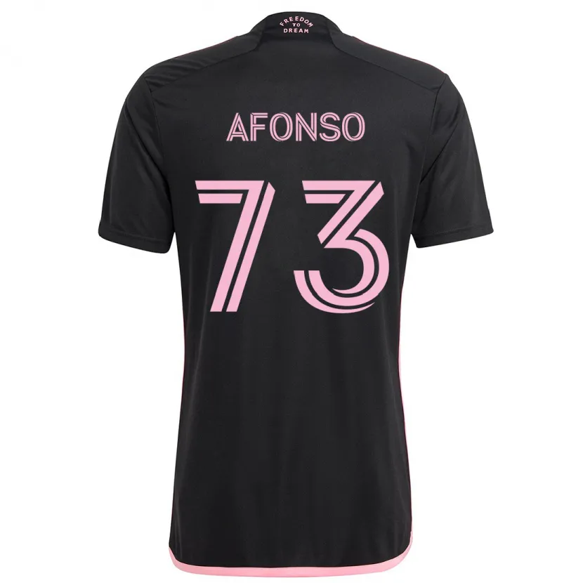 Danxen Enfant Maillot Leo Afonso #73 Noir Tenues Extérieur 2024/25 T-Shirt