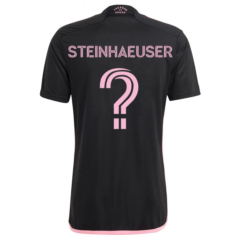 Danxen Enfant Maillot Marcus Steinhaeuser #0 Noir Tenues Extérieur 2024/25 T-Shirt