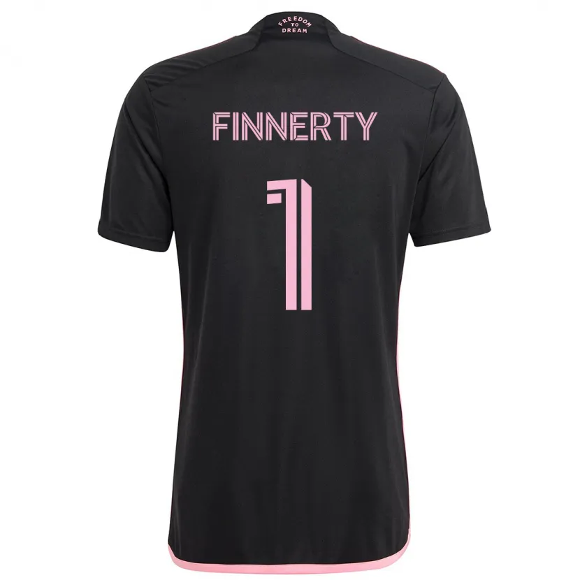 Danxen Enfant Maillot Owen Finnerty #1 Noir Tenues Extérieur 2024/25 T-Shirt