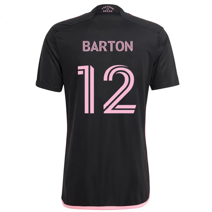 Danxen Enfant Maillot Tye Barton #12 Noir Tenues Extérieur 2024/25 T-Shirt