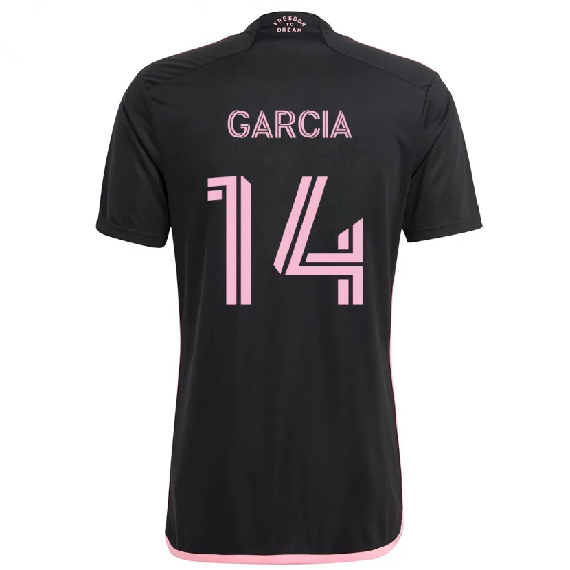 Danxen Enfant Maillot Santiago Garcia #14 Noir Tenues Extérieur 2024/25 T-Shirt