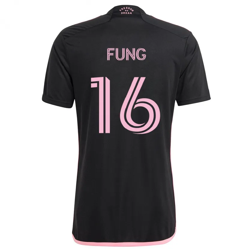 Danxen Enfant Maillot Victor Fung #16 Noir Tenues Extérieur 2024/25 T-Shirt