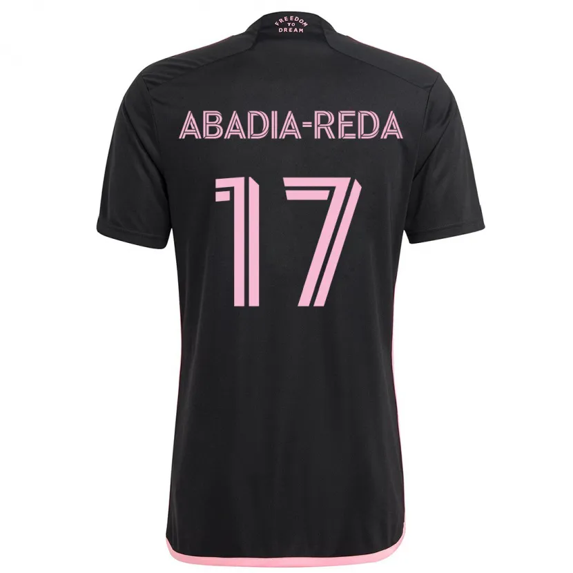 Danxen Enfant Maillot Ezequiel Abadia-Reda #17 Noir Tenues Extérieur 2024/25 T-Shirt