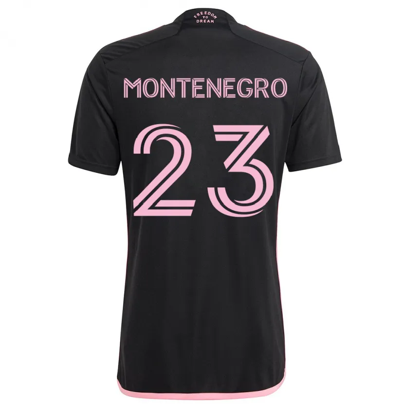 Danxen Enfant Maillot Ricardo Montenegro #23 Noir Tenues Extérieur 2024/25 T-Shirt