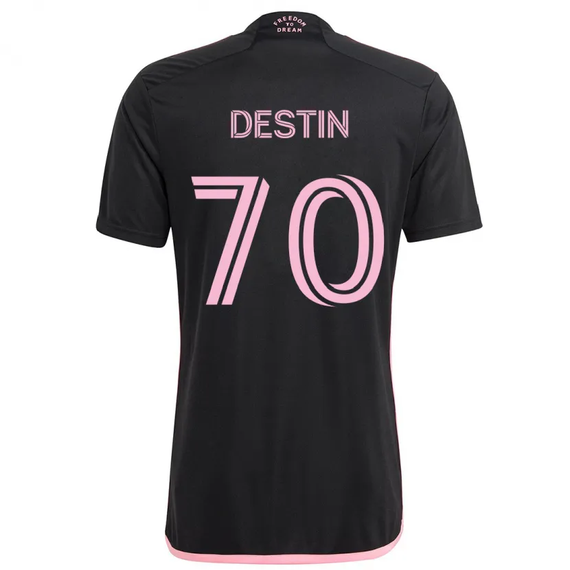 Danxen Enfant Maillot Bryan Destin #70 Noir Tenues Extérieur 2024/25 T-Shirt