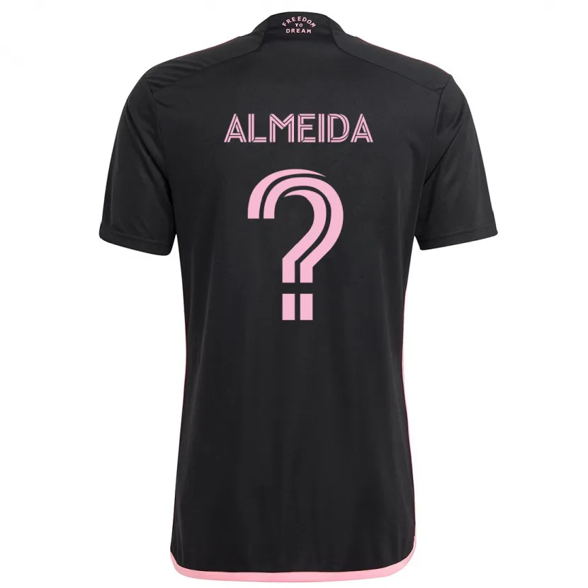 Danxen Enfant Maillot Nicholas Almeida #0 Noir Tenues Extérieur 2024/25 T-Shirt