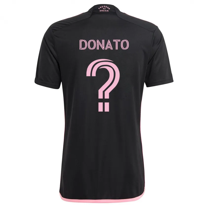 Danxen Enfant Maillot Benjamin Donato #0 Noir Tenues Extérieur 2024/25 T-Shirt