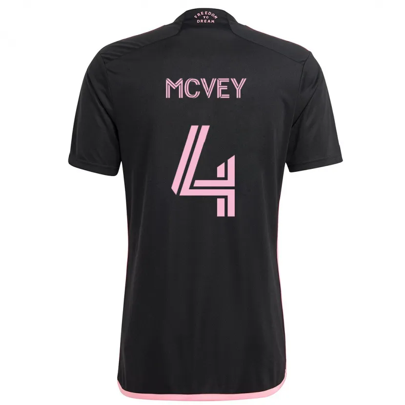 Danxen Enfant Maillot Christopher Mcvey #4 Noir Tenues Extérieur 2024/25 T-Shirt