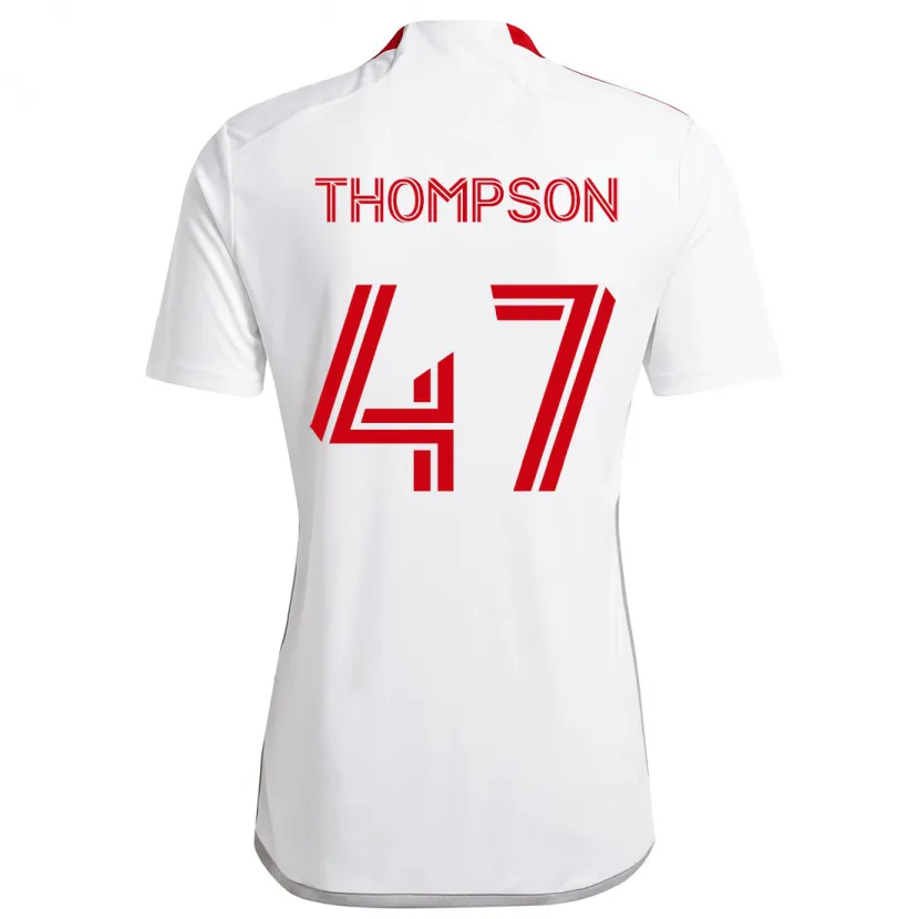 Danxen Enfant Maillot Kosi Thompson #47 Blanc Rouge Tenues Extérieur 2024/25 T-Shirt