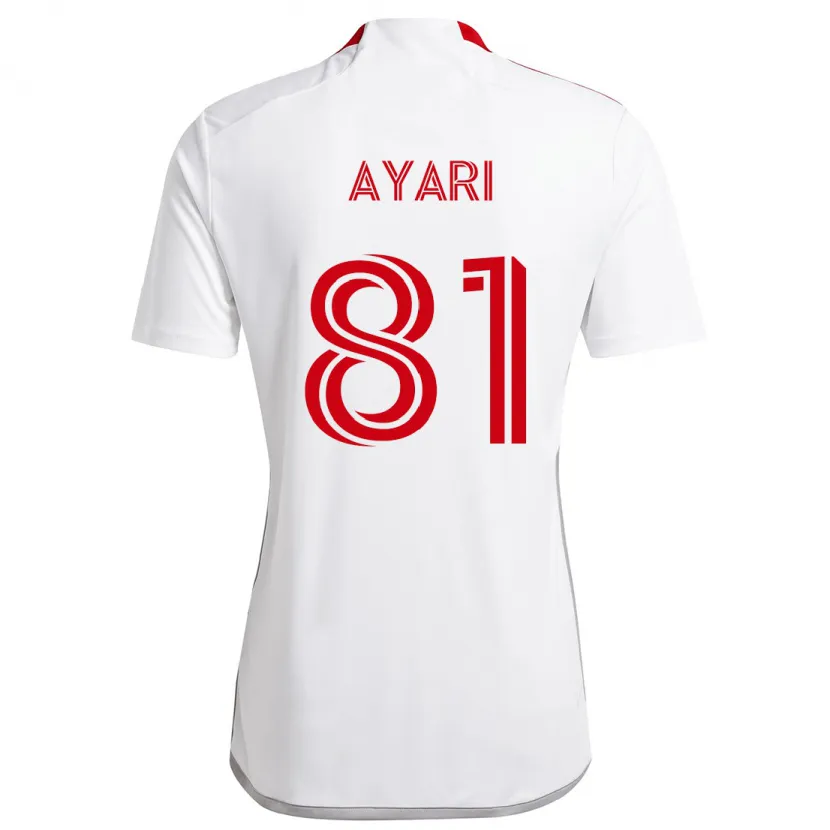 Danxen Enfant Maillot Hassan Ayari #81 Blanc Rouge Tenues Extérieur 2024/25 T-Shirt