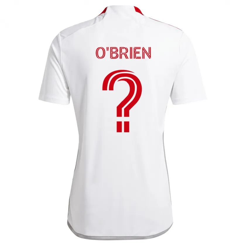 Danxen Enfant Maillot Alexander O'brien #0 Blanc Rouge Tenues Extérieur 2024/25 T-Shirt