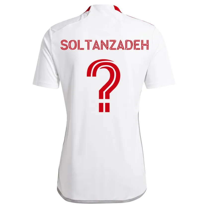 Danxen Enfant Maillot Shayan Soltanzadeh #0 Blanc Rouge Tenues Extérieur 2024/25 T-Shirt