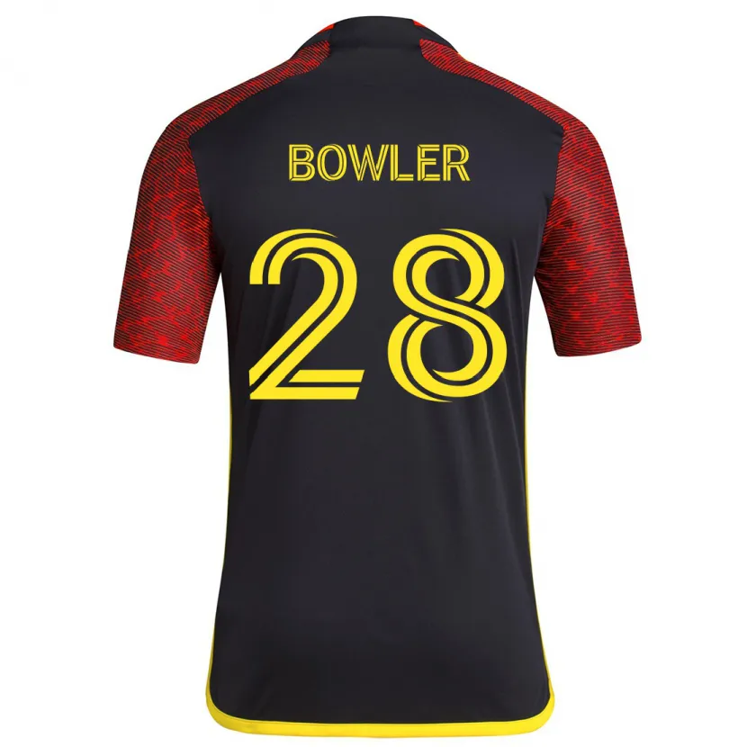 Danxen Enfant Maillot Rachel Bowler #28 Rouge Noir Tenues Extérieur 2024/25 T-Shirt