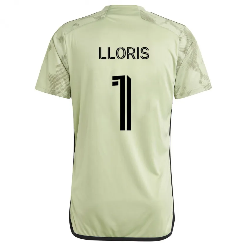 Danxen Enfant Maillot Hugo Lloris #1 Vert Clair Tenues Extérieur 2024/25 T-Shirt