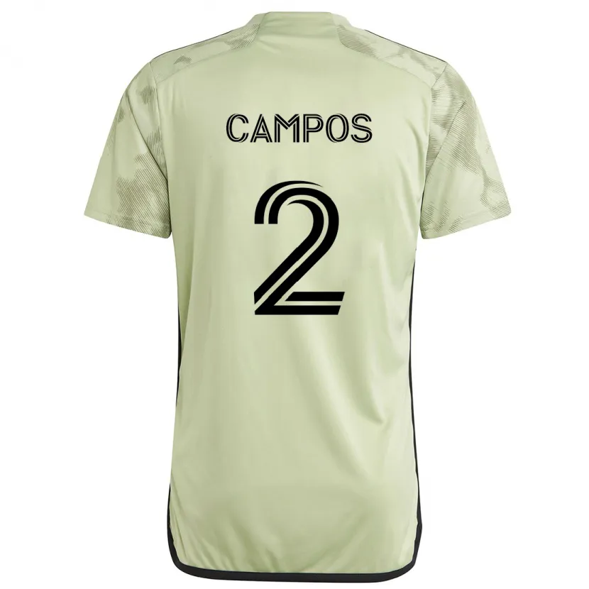 Danxen Enfant Maillot Omar Campos #2 Vert Clair Tenues Extérieur 2024/25 T-Shirt