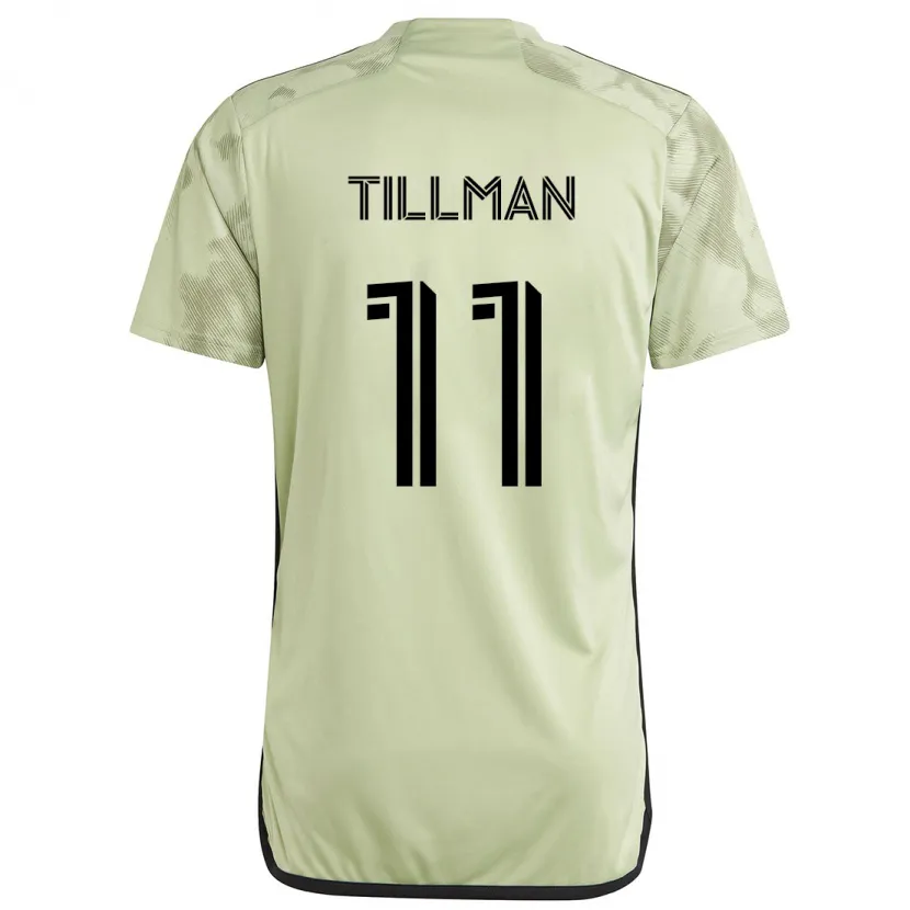 Danxen Enfant Maillot Timothy Tillman #11 Vert Clair Tenues Extérieur 2024/25 T-Shirt