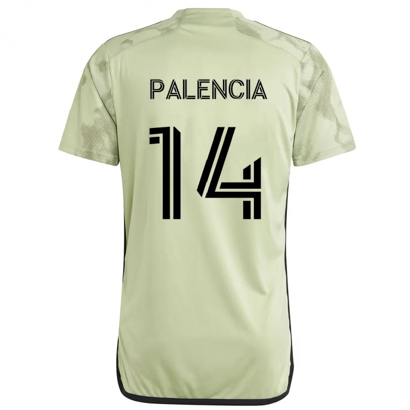 Danxen Enfant Maillot Sergi Palencia #14 Vert Clair Tenues Extérieur 2024/25 T-Shirt