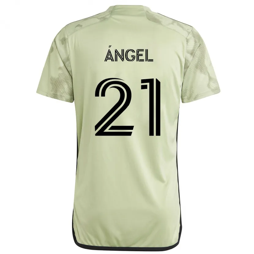 Danxen Enfant Maillot Tomás Ángel #21 Vert Clair Tenues Extérieur 2024/25 T-Shirt