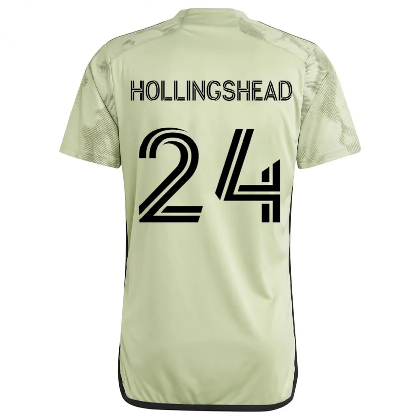 Danxen Enfant Maillot Ryan Hollingshead #24 Vert Clair Tenues Extérieur 2024/25 T-Shirt