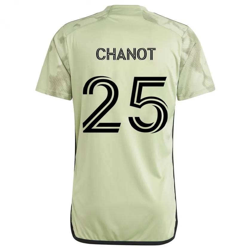 Danxen Enfant Maillot Maxime Chanot #25 Vert Clair Tenues Extérieur 2024/25 T-Shirt