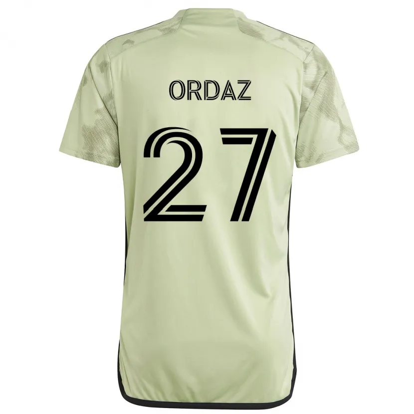 Danxen Enfant Maillot Nathan Ordaz #27 Vert Clair Tenues Extérieur 2024/25 T-Shirt