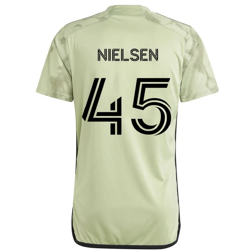 Danxen Enfant Maillot Kenny Nielsen #45 Vert Clair Tenues Extérieur 2024/25 T-Shirt