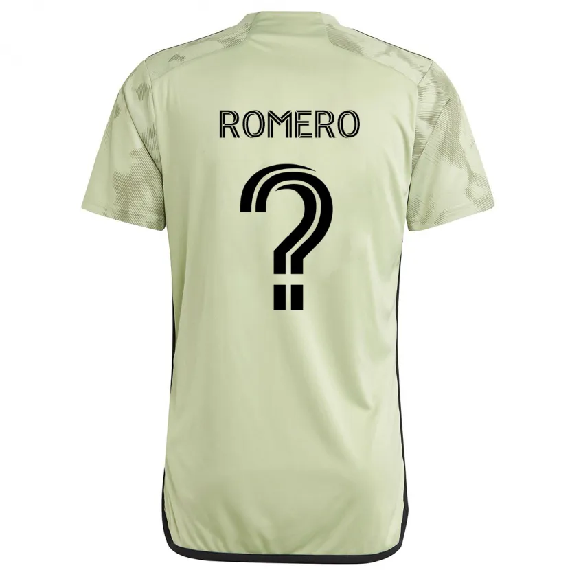 Danxen Enfant Maillot James Romero #0 Vert Clair Tenues Extérieur 2024/25 T-Shirt