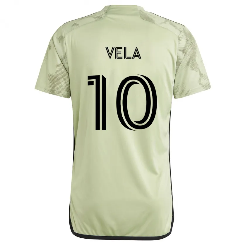 Danxen Enfant Maillot Carlos Vela #10 Vert Clair Tenues Extérieur 2024/25 T-Shirt