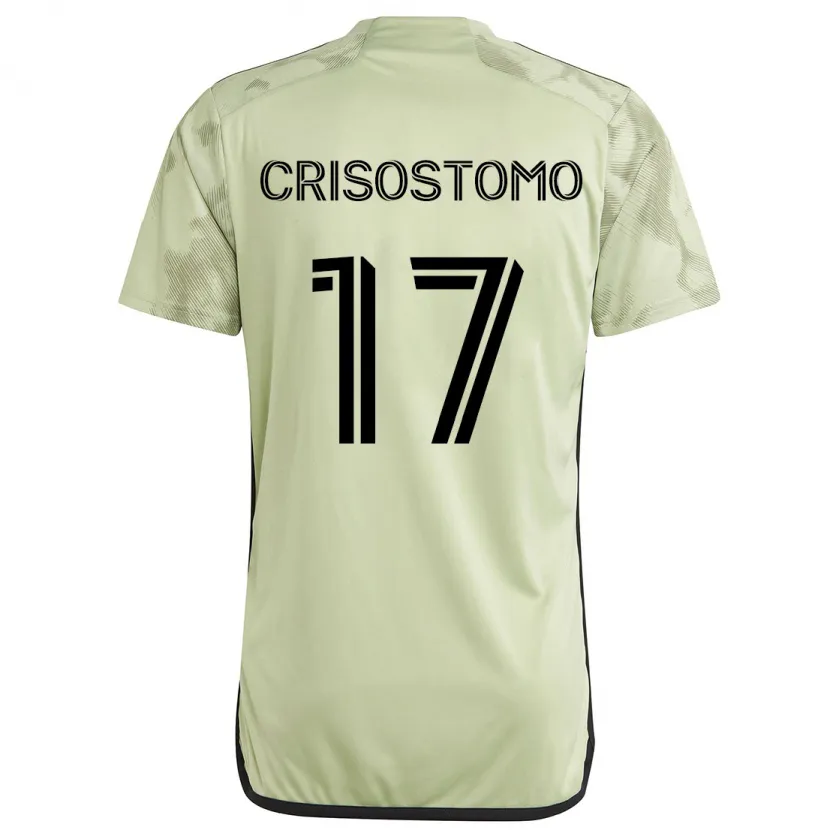 Danxen Enfant Maillot Danny Crisostomo #17 Vert Clair Tenues Extérieur 2024/25 T-Shirt