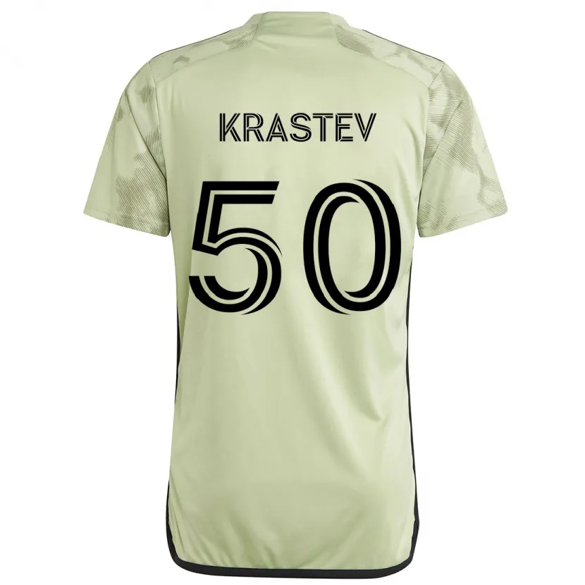 Danxen Enfant Maillot Filip Krastev #50 Vert Clair Tenues Extérieur 2024/25 T-Shirt