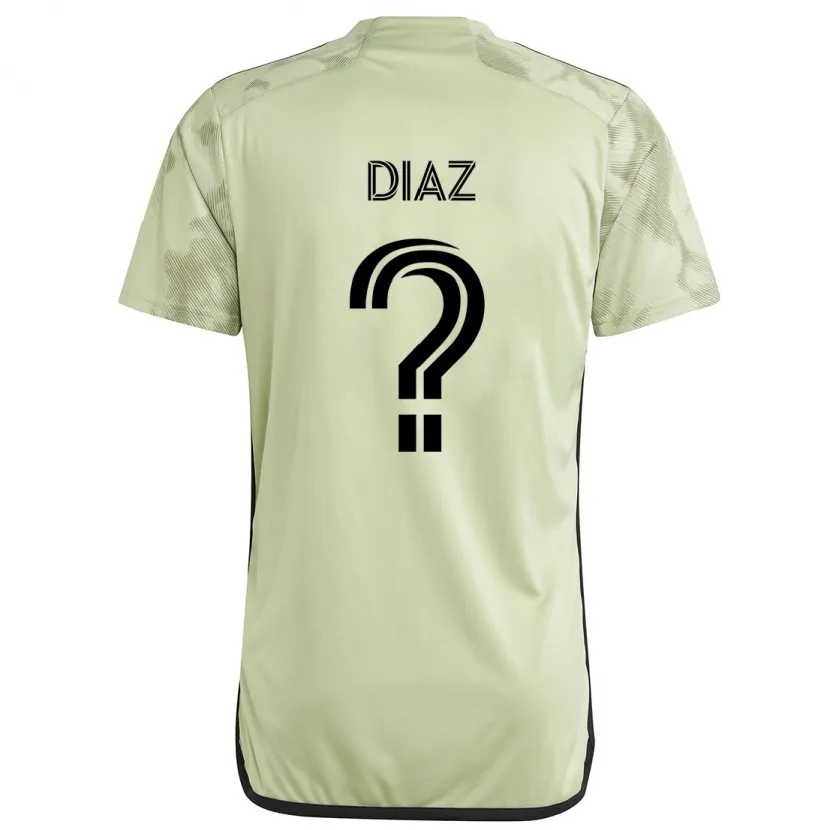 Danxen Enfant Maillot Christian Díaz #0 Vert Clair Tenues Extérieur 2024/25 T-Shirt