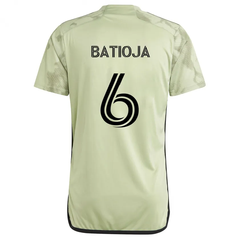 Danxen Enfant Maillot Jeremy Batioja #6 Vert Clair Tenues Extérieur 2024/25 T-Shirt