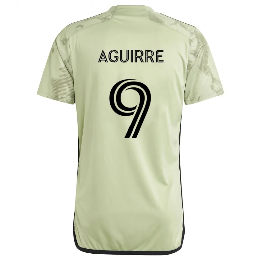 Danxen Enfant Maillot Dustin Aguirre #9 Vert Clair Tenues Extérieur 2024/25 T-Shirt