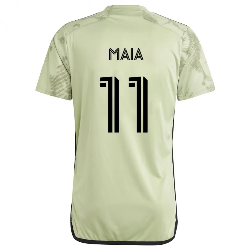 Danxen Enfant Maillot Matheus Maia #11 Vert Clair Tenues Extérieur 2024/25 T-Shirt