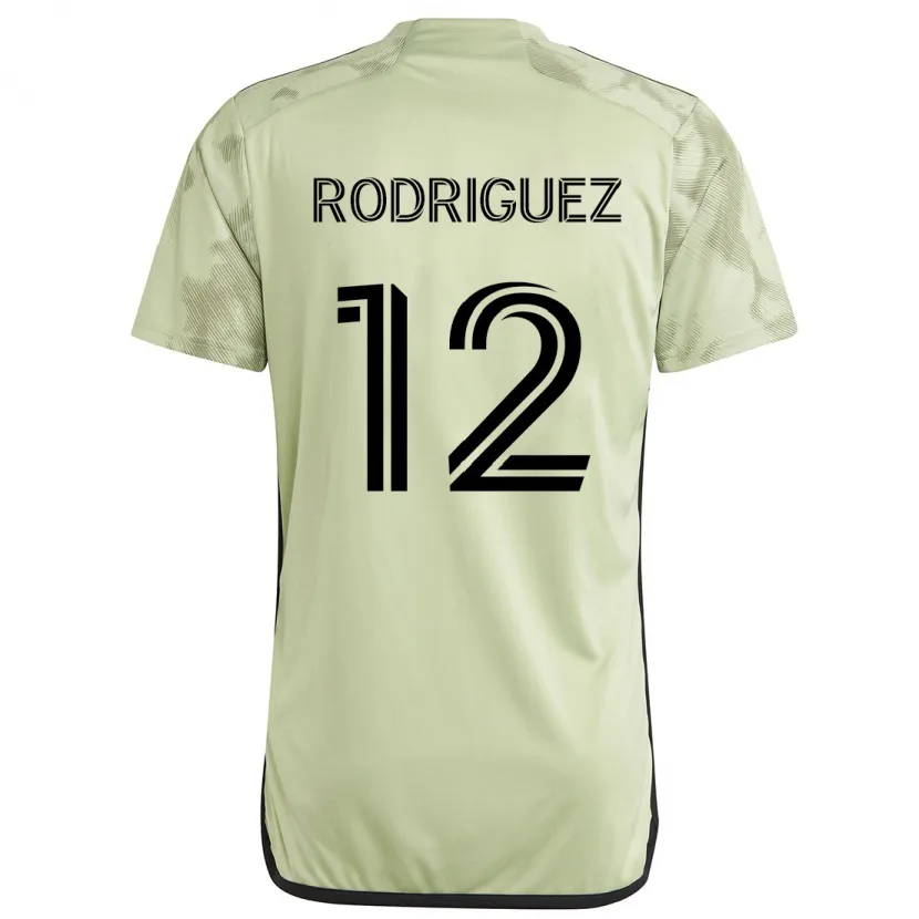 Danxen Enfant Maillot Jeremi Rodríguez #12 Vert Clair Tenues Extérieur 2024/25 T-Shirt