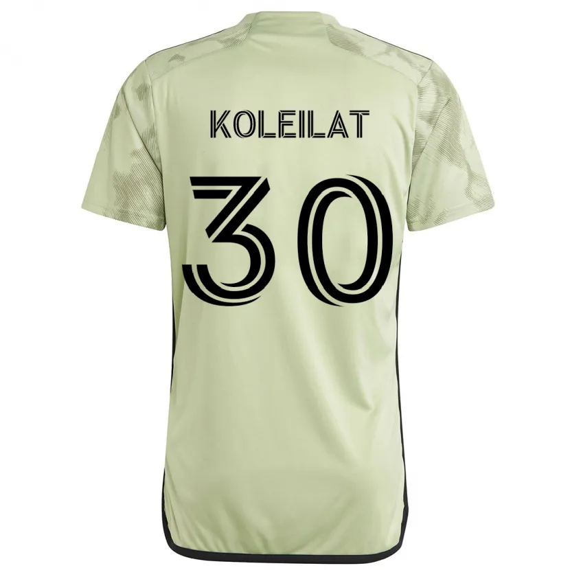 Danxen Enfant Maillot Jassem Koleilat #30 Vert Clair Tenues Extérieur 2024/25 T-Shirt