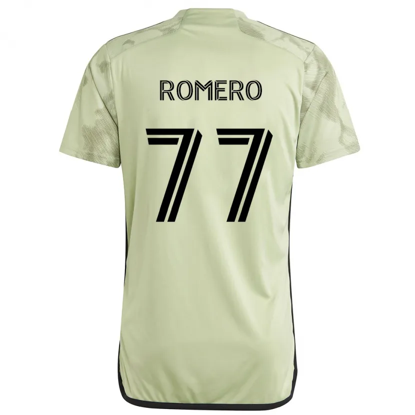 Danxen Enfant Maillot Alexander Romero #77 Vert Clair Tenues Extérieur 2024/25 T-Shirt