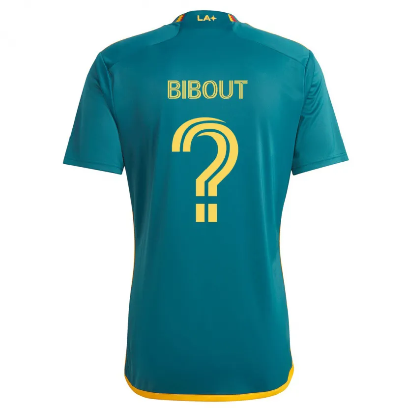 Danxen Enfant Maillot Aaron Bibout #0 Vert Jaune Tenues Extérieur 2024/25 T-Shirt