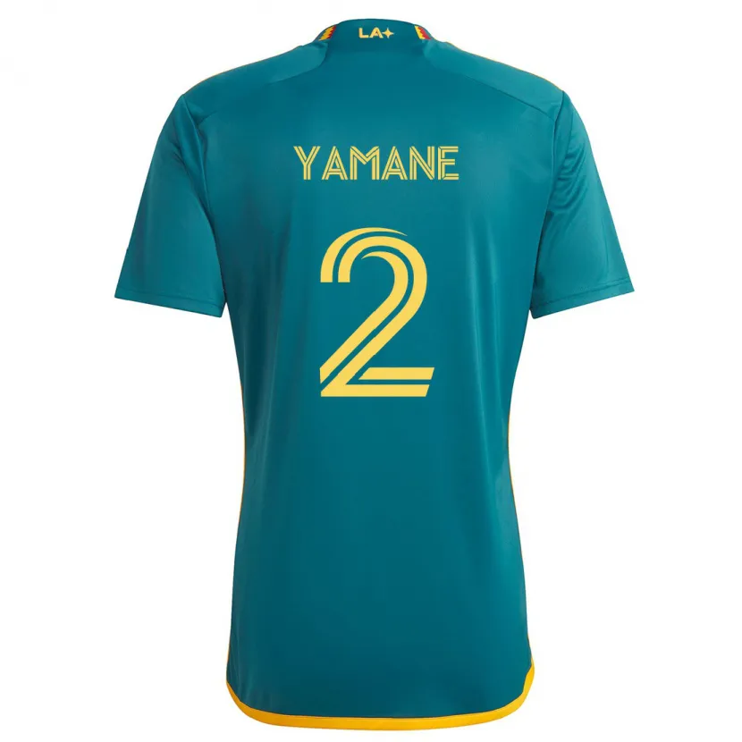 Danxen Enfant Maillot Miki Yamane #2 Vert Jaune Tenues Extérieur 2024/25 T-Shirt