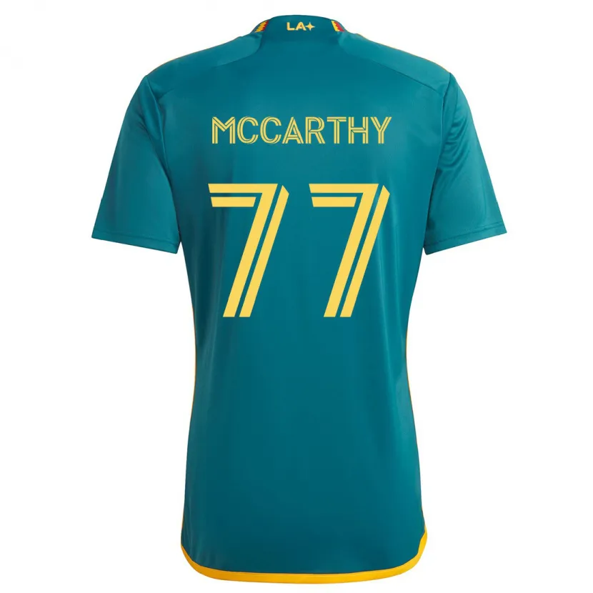 Danxen Enfant Maillot John Mccarthy #77 Vert Jaune Tenues Extérieur 2024/25 T-Shirt