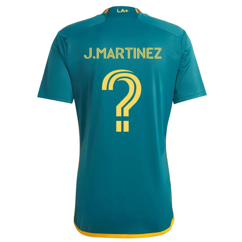 Danxen Enfant Maillot Juan Martinez #0 Vert Jaune Tenues Extérieur 2024/25 T-Shirt