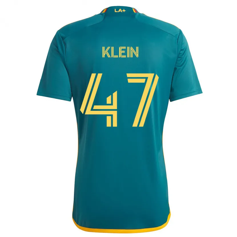 Danxen Enfant Maillot Carson Klein #47 Vert Jaune Tenues Extérieur 2024/25 T-Shirt